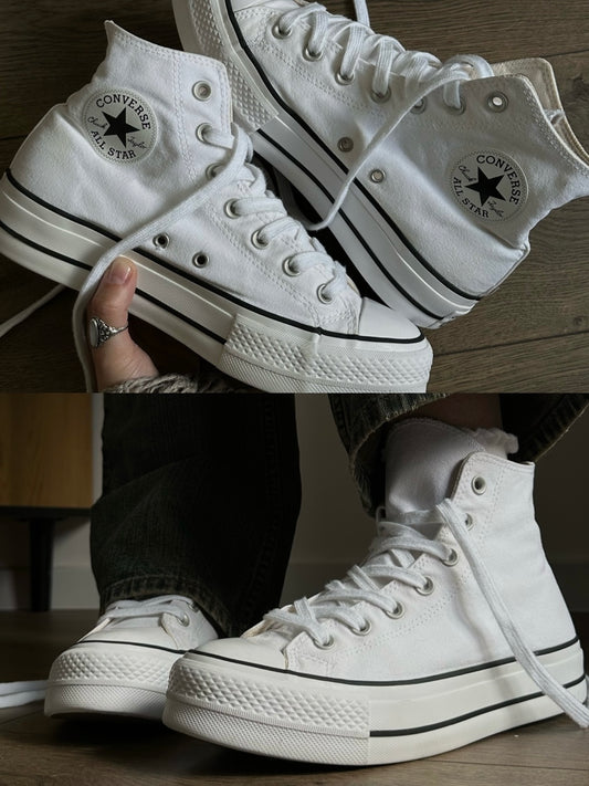 Білі Converse All Star Hi platform(39,5)