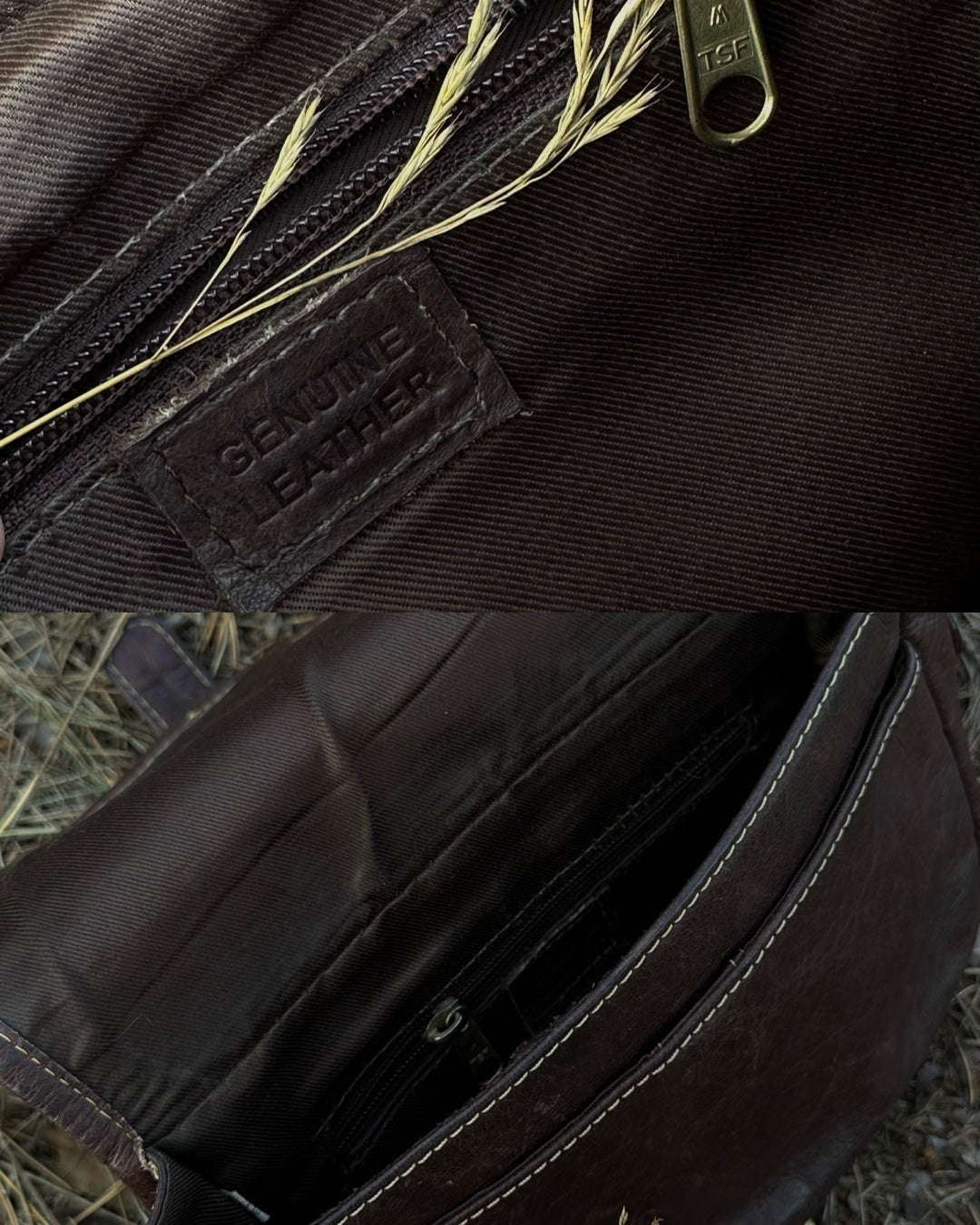 Вінтажна шкіряна сумка Genuine leather⋆ 𐙚