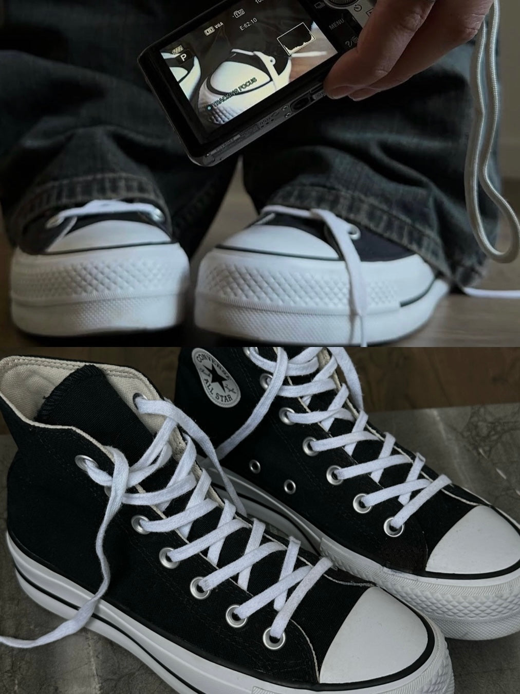 Чорні Converse All Star Hi platform(37)